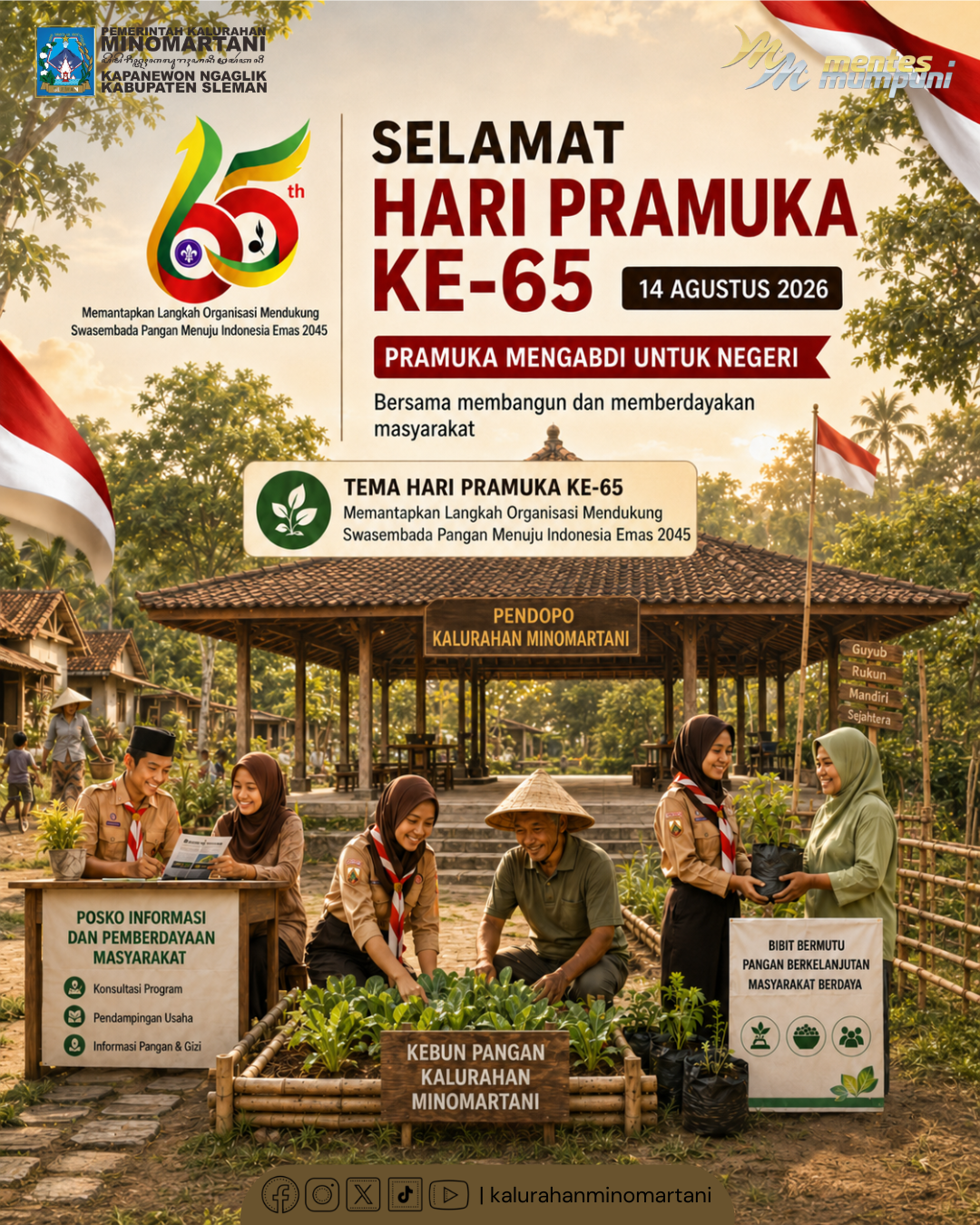Pemerintah Kalurahan Minomartani Ucapkan Selamat Hari Pramuka ke-65 Tahun 2026