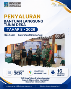 BLT Desa Tahap 8 Tahun 2026 Disalurkan kepada 16 Penerima Manfaat di Minomartani